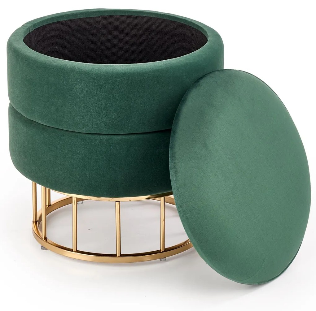 MINTY stool, color: dark green DIOMMI V-CH-MINTY-PUFA-C.ZIELONY