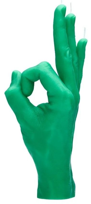 Κερί Χειρονομίας OK 350gr 21x8x8cm Green Candle Hand Paraffin