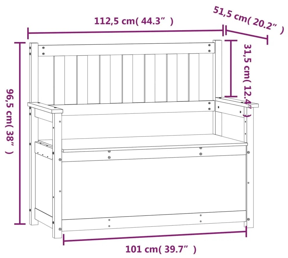 ΠΑΓΚΑΚΙ ΛΕΥΚΟ 112,5X51,5X96,5 ΕΚ. ΑΠΟ ΜΑΣΙΦ ΞΥΛΟ ΠΕΥΚΟΥ 823560