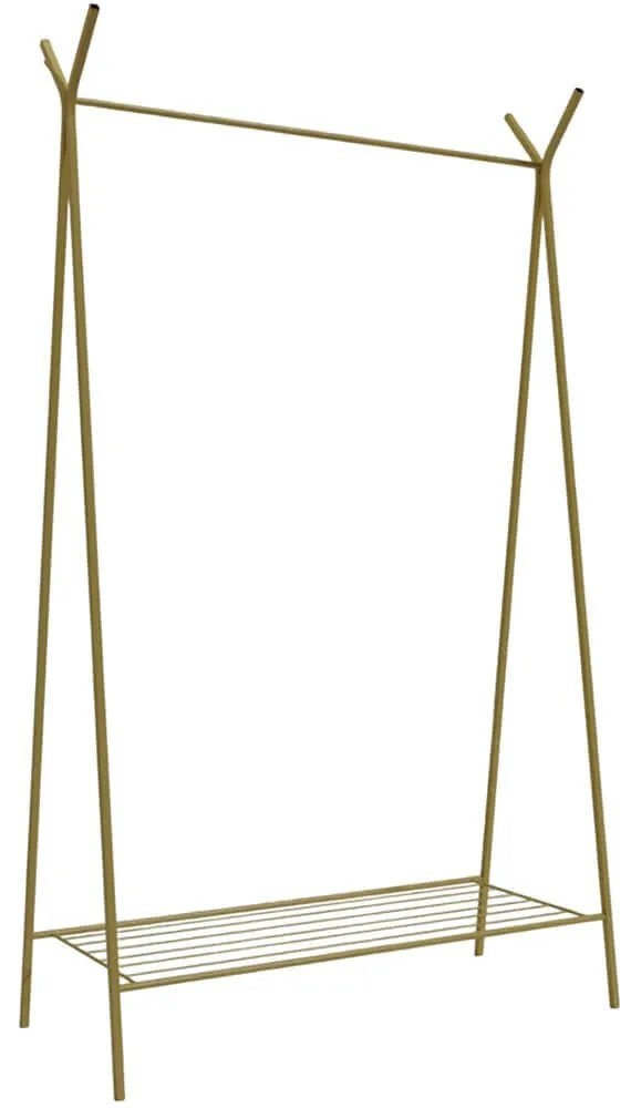 Κρεμάστρα Δαπέδου Munster 285LCV1291 120x35x150cm Gold Μέταλλο