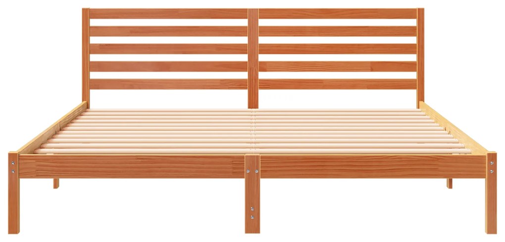 vidaXL Σκελετός Κρεβατιού Καφέ κεριού 180 x 200 cm Μασίφ ξύλο πεύκου