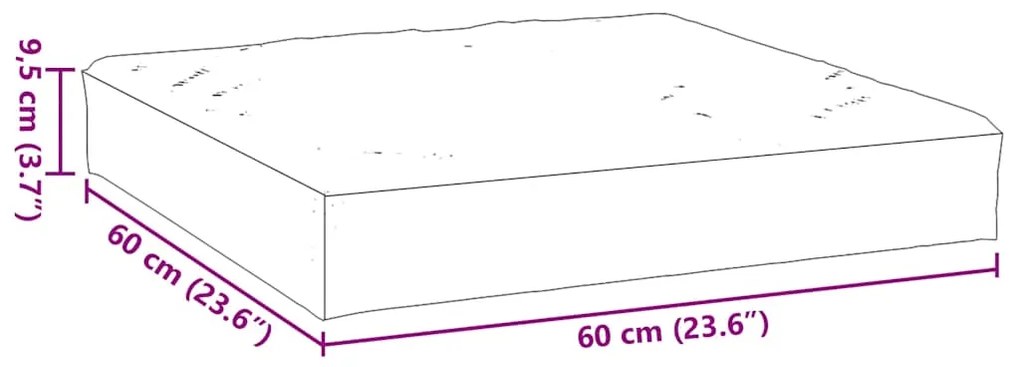 vidaXL Μαξιλάρι Παλέτας Ανθρακί 60x60x9,5 εκ. Ύφασμα Oxford