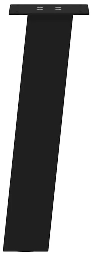 vidaXL Πόδια Τραπεζιού Σαλονιού 4 τεμ. Μαύρο Ατσάλι 30 εκ.