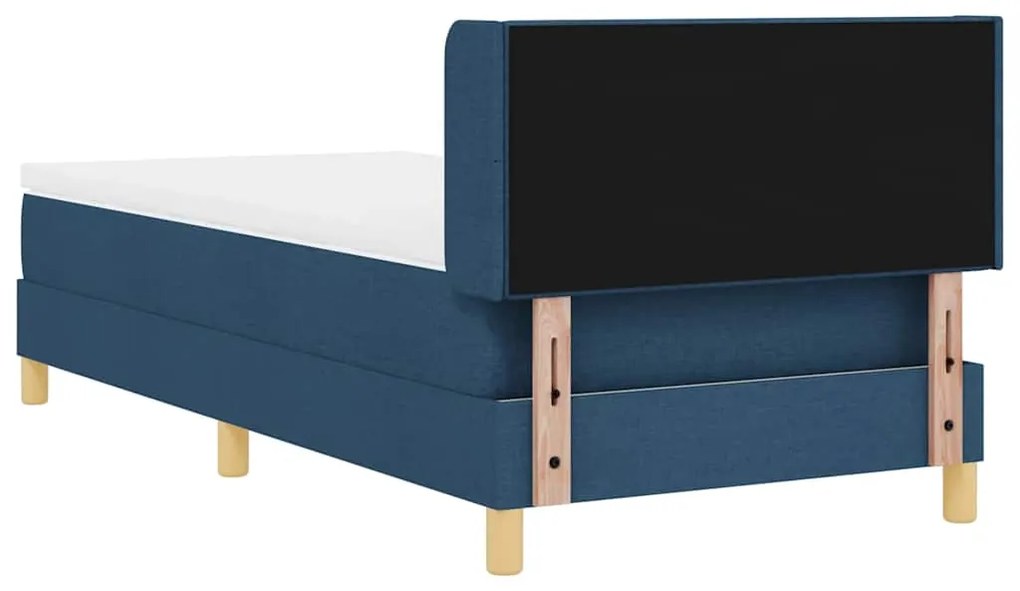 vidaXL Κρεβάτι με Ελατήρια με στρώμα Μπλε 100 x 200 cm ύφασμα