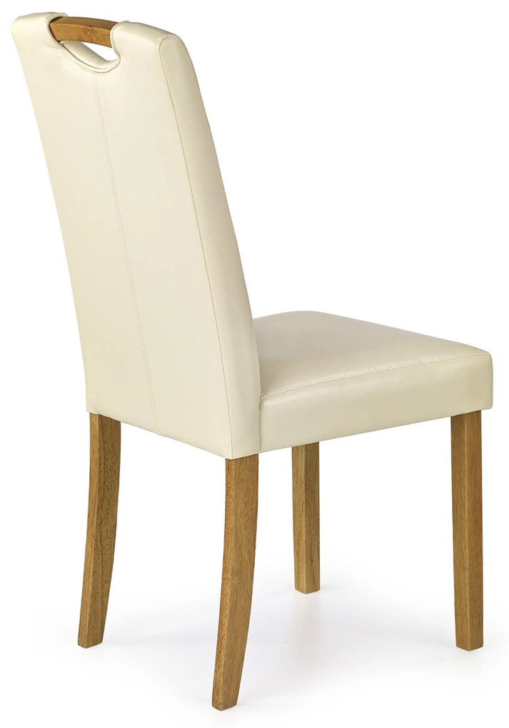 CARO chair, color: beech / cream DIOMMI V-CH-CARO-KR-KREMOWY