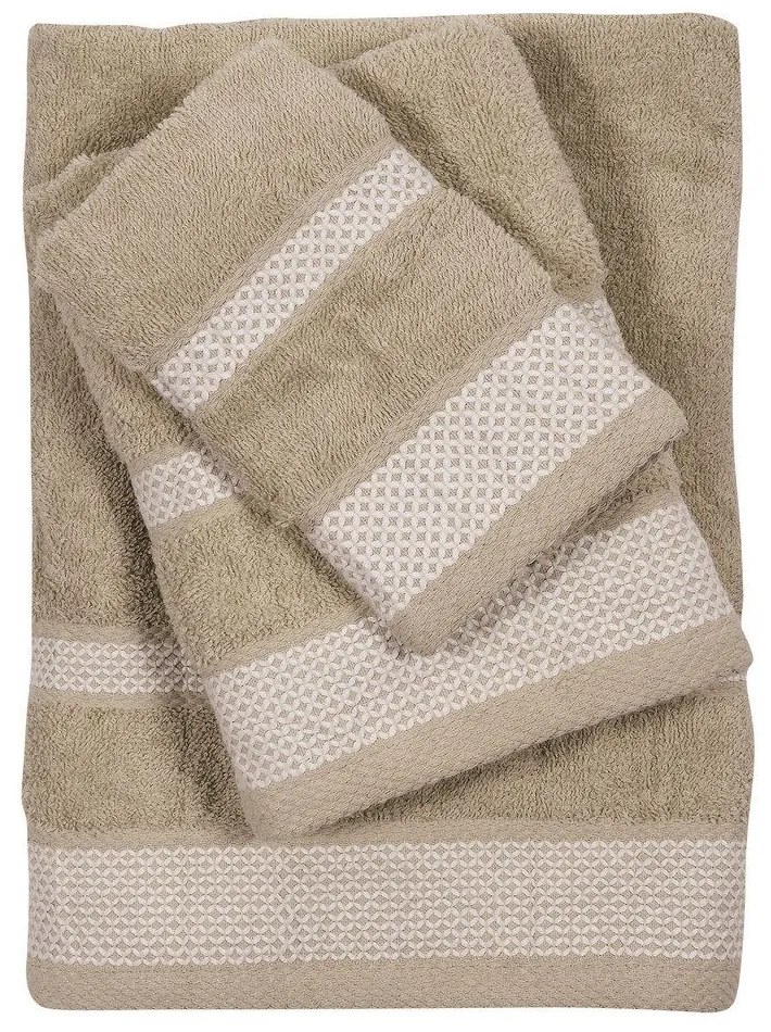 Πετσέτες Best 0649 (Σετ 3τμχ) Beige Das Home Towels Set 70x140cm 100% Βαμβάκι