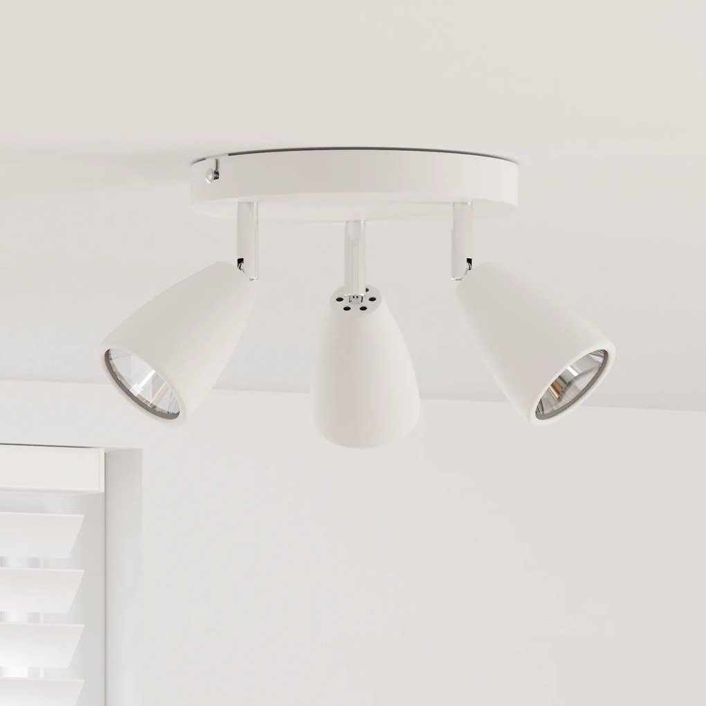 vidaXL Φωτιστικό Οροφής  3 Way Adjustable White GU10