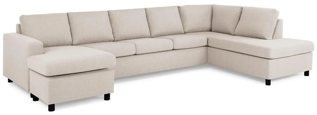 Γωνιακός Καναπές Scandinavian Choice C157, Ανοιχτό καφέ, 344x199x80cm