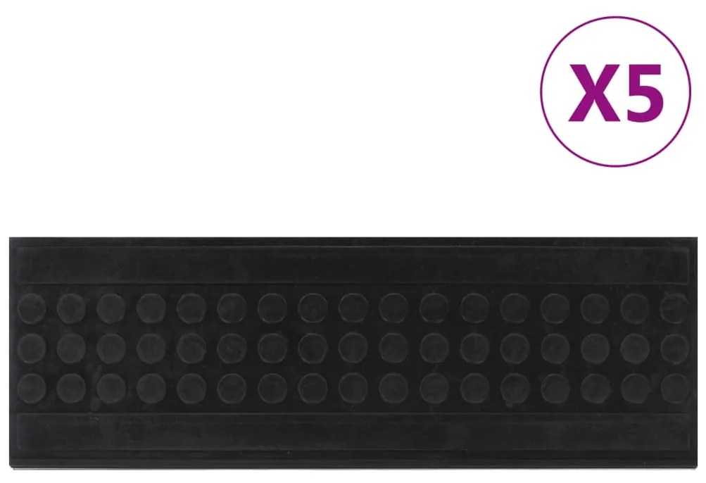 Πατάκια Σκάλας 5 τεμ. 25 x 75 εκ. από Καουτσούκ