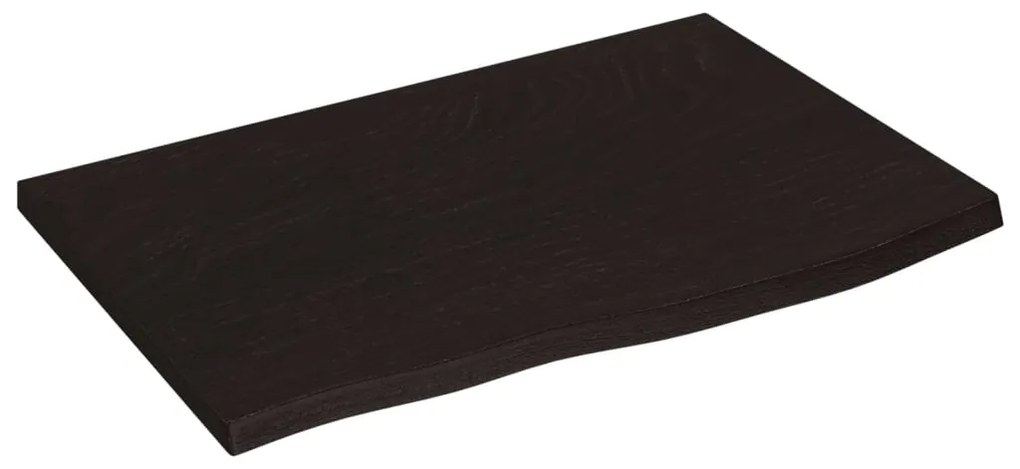 vidaXL Ράφι Τοίχου Σκούρο Καφέ 60x40x2 εκ. Επεξεργ. Μασίφ Ξύλο Δρυός
