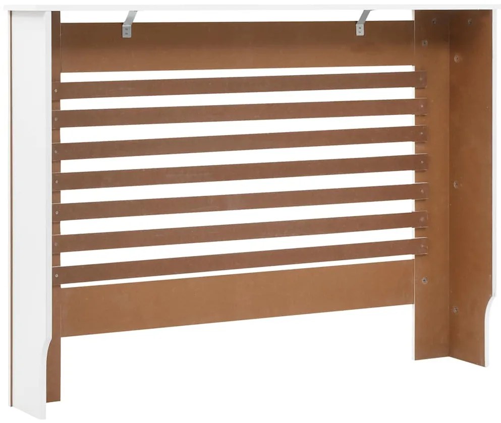 vidaXL Κάλυμμα Καλοριφέρ Λευκό 112 x 19 x 81,5 εκ. από MDF
