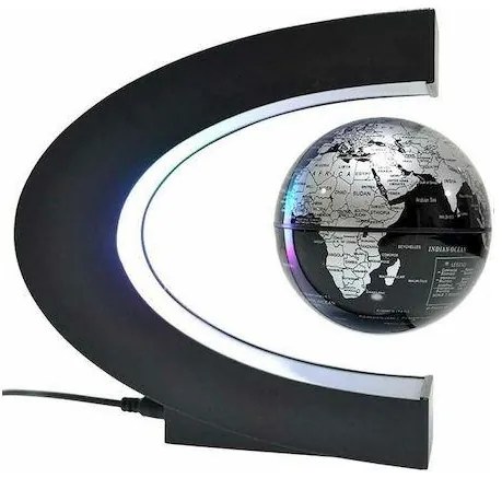 Αιωρούμενη Υδρόγειος Σφαίρα Διαμέτρου 18cm και Ύψους 17cm
