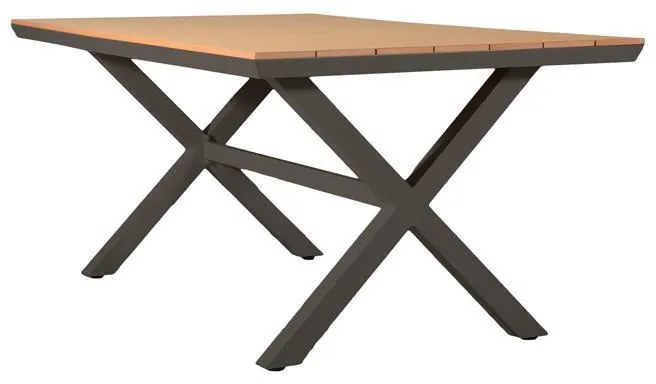 Τραπέζι FL6510 Fylliana Αλουμινίου Polywood Cappuccino 180x100x75 εκ. 180x100x75 εκ.