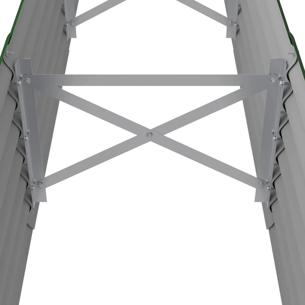 vidaXL Ζαρντινιέρα Πράσινη 224x40x36 εκ Ατσάλι με Ηλεκτρ. Βαφή Πούδρας