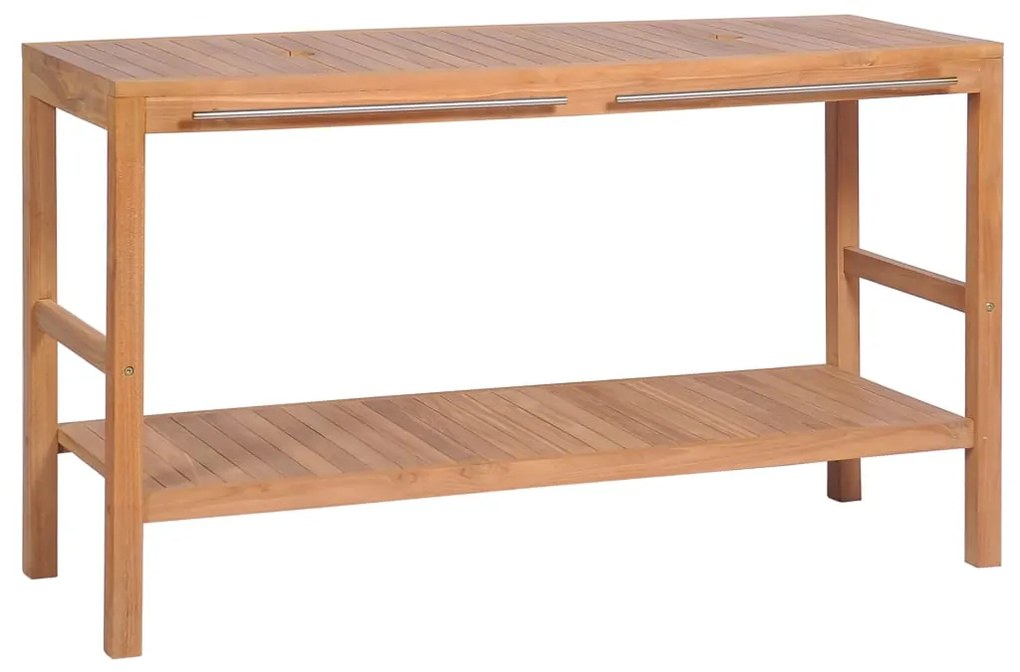 Έπιπλο Μπάνιου 132 x 45 x 75 εκ. από Μασίφ Ξύλο Teak - Καφέ