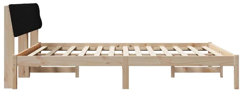 vidaXL Σκελετός Κρεβατιού με κεφαλάρι Καφέ και μαύρο 180 x 200 cm