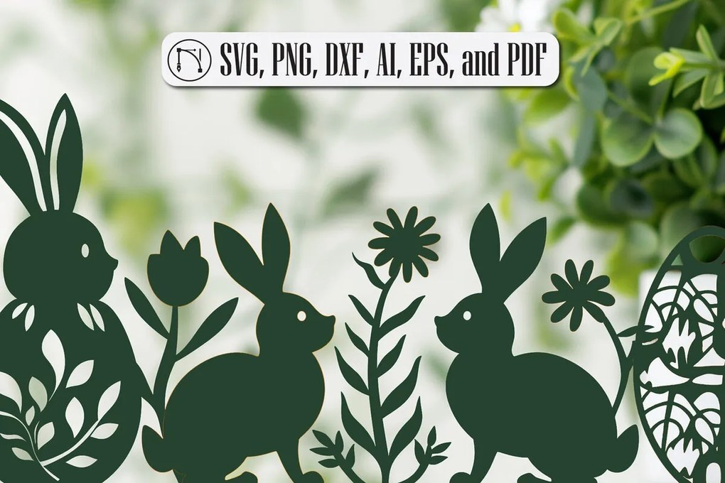 Σετ των 3 Intra απο ξύλο plywood 3mm-4mm πάχος - Cricut Πασχαλινό Laser Cut Δίασταση 4x4 cm INTRAFABR-94073584