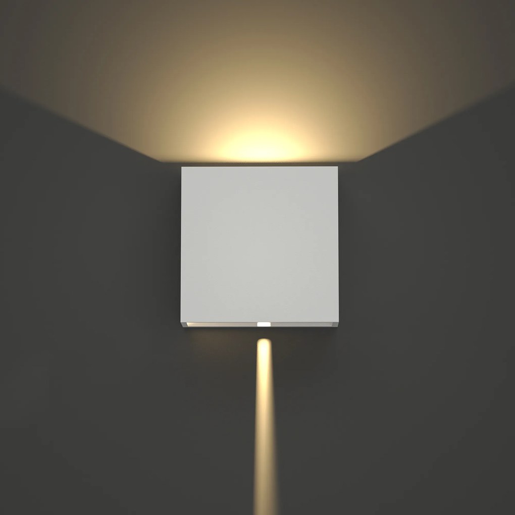 Φωτιστικό τοίχου Yellowstone LED 4W Outdoor Up-Down Adjustable Wall Lamp White D:12cmx12cm (80200921) - ABS - 80200921