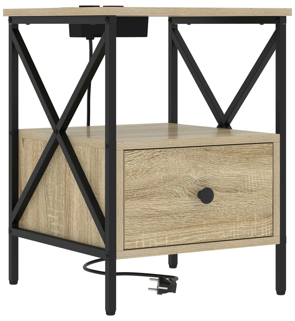 vidaXL Κομοδίνο Sonoma Δρυς 41.5 x 40.5 x 55 εκ. Επεξεργασμένο ξύλο