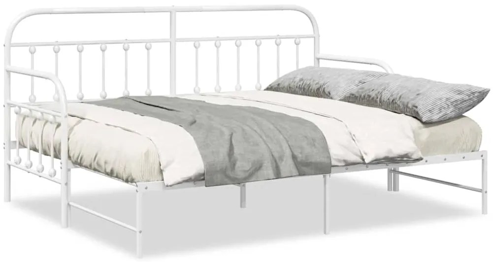 vidaXL Σκελετός κρεβατιού ημέρας Λευκό 80 x 200 cm