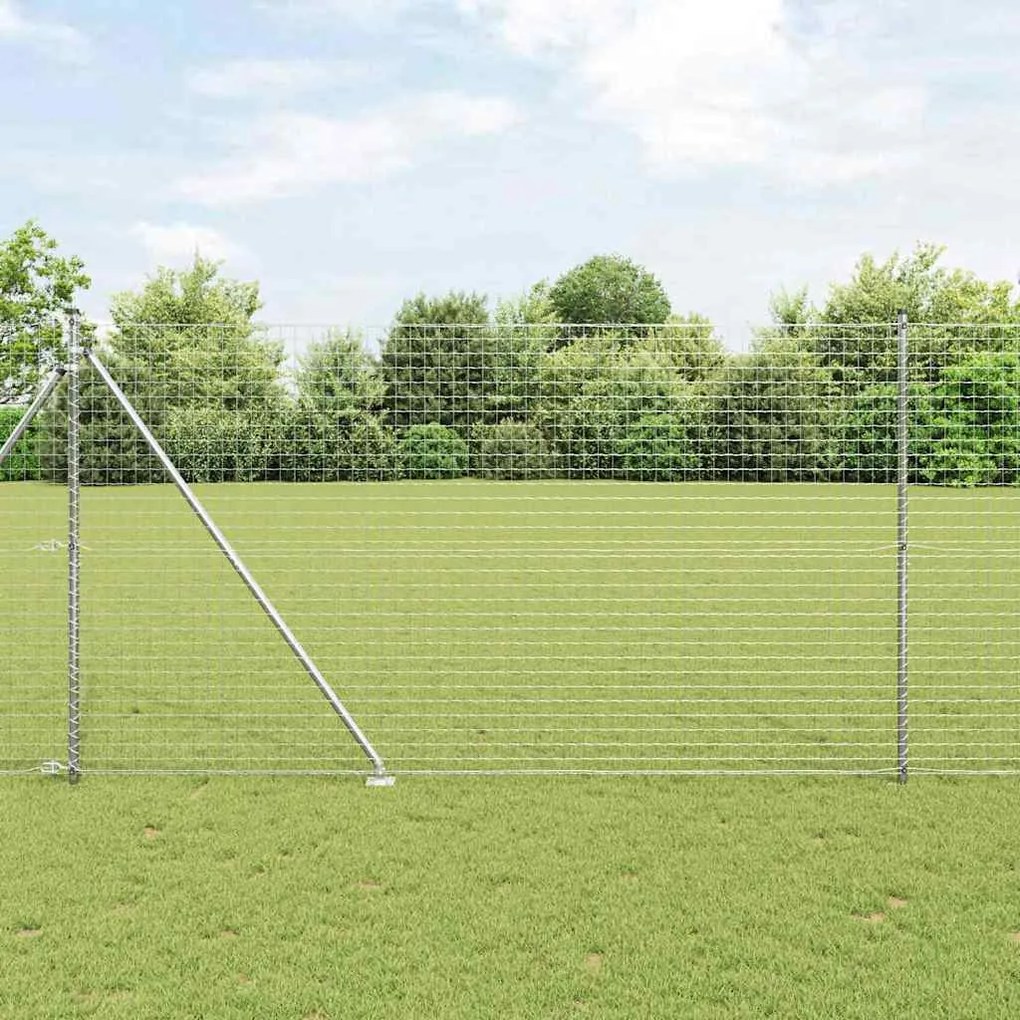 vidaXL Στύλος Περιφράξεων 26 pcs Ασημί 3.2 x 3.2 x 170 εκ Ατσάλι