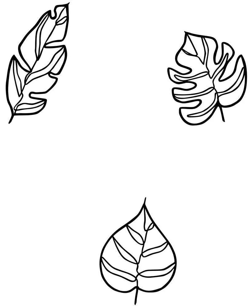 Διακοσμητικό Τοίχου Leaves (Σετ 3Τμχ) 899SKL2519 17x33/22x26/21x29cm Black Wallity Metal