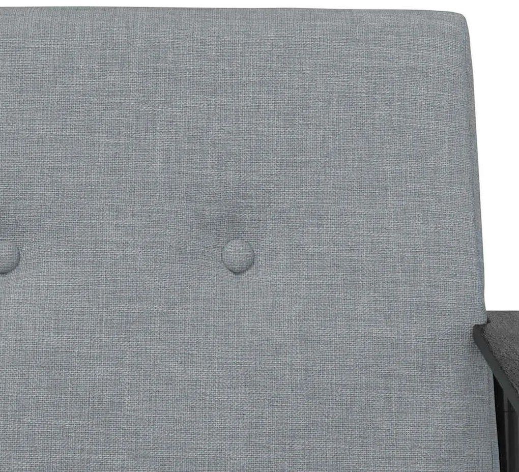 vidaXL Πολυθρόνα Ανοιχτό γκρι 59 x 75 x 78 εκ ύφασμα