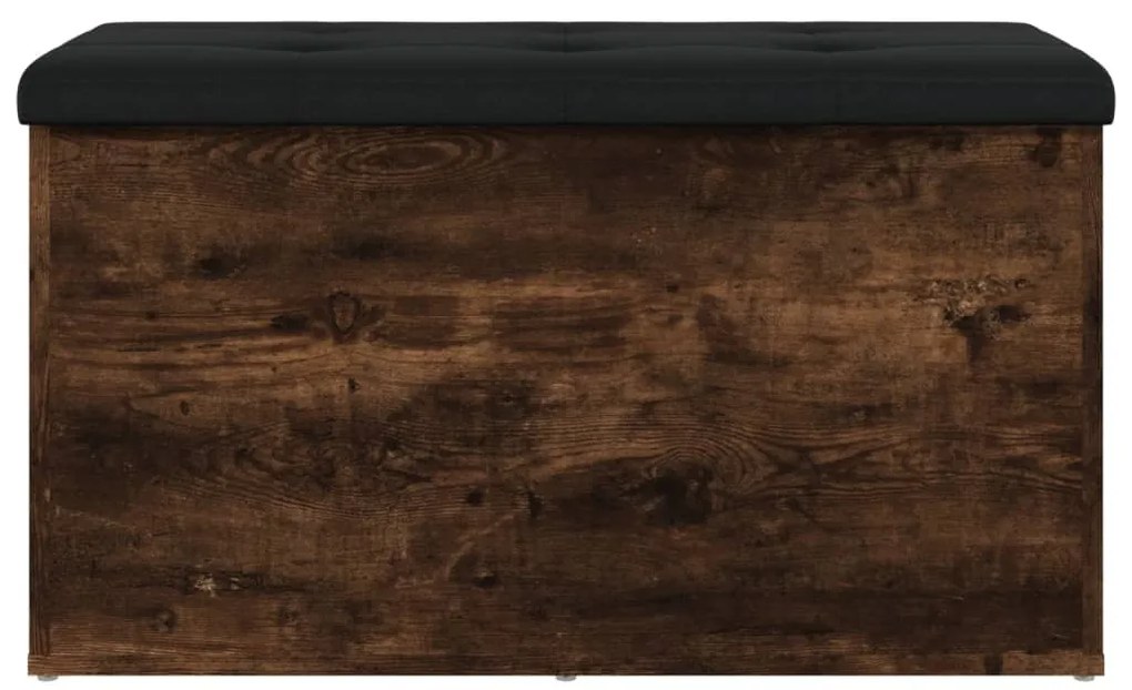 vidaXL Παγκάκι Αποθήκευσης Καπνιστή Δρυς 82x42x45 εκ. από Επεξ. Ξύλο