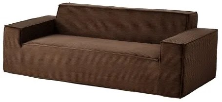 VEVOR 2110 mm Modern Sofa, Comfy Corduroy Couch with Deep Seats, Cloud Sofa with Wide Armrests, No Assembly Required, Large Plush Couch Ideal for Living Room, Bedroom, Apartment and Office, Brown