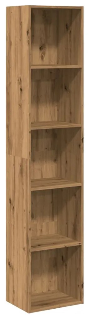 Βιβλιοθήκη Αρτισιανή Δρυς 40x30x189 εκ. από Επεξεργασμένο Ξύλο 857893
