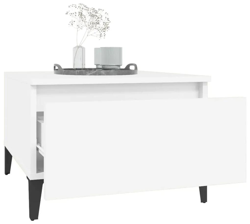 Βοηθητικά Τραπέζια 2 τεμ. Λευκά 50x46x35 εκ. Επεξεργασμένο Ξύλο - Λευκό
