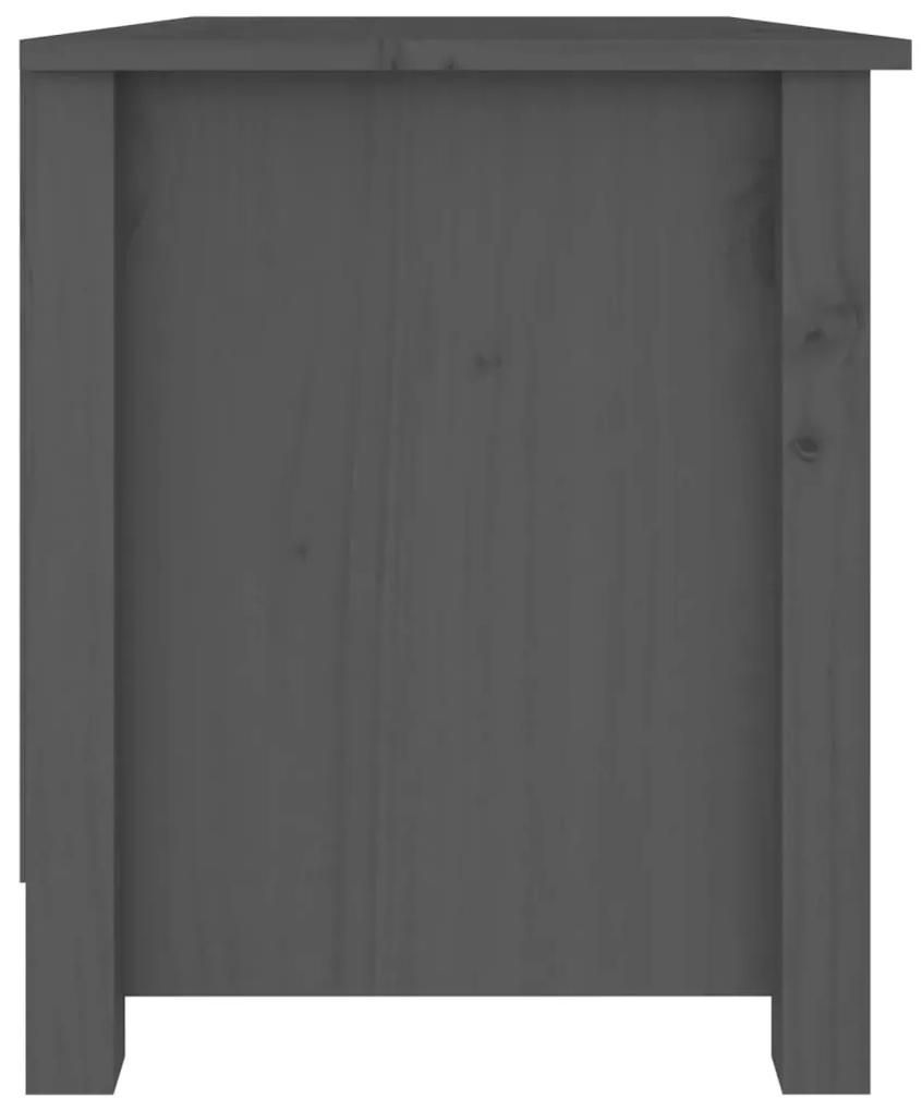 vidaXL Παπουτσοθήκη Γκρι 70 x 38 x 45,5 εκ. από Μασίφ Ξύλο Πεύκου