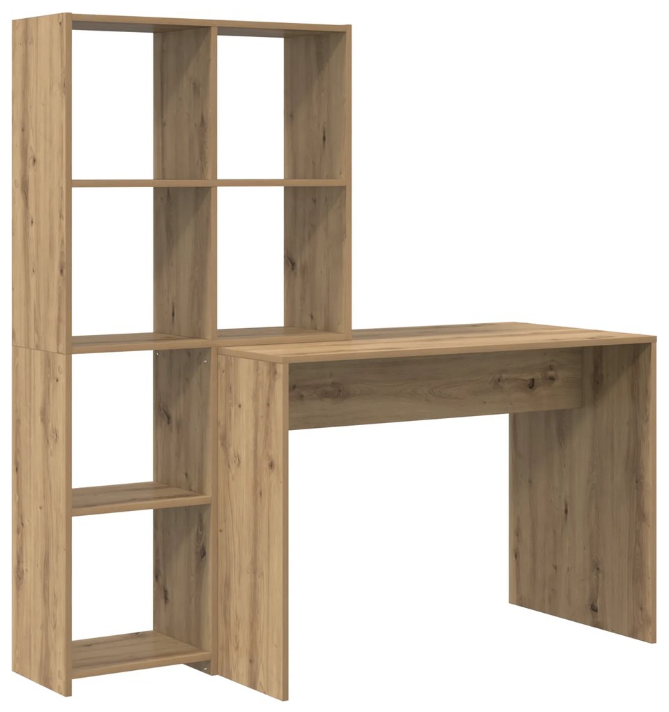 vidaXL Γραφείο artisan δρυς 138.5 x 55 x 143 εκ Επεξεργασμένο ξύλο