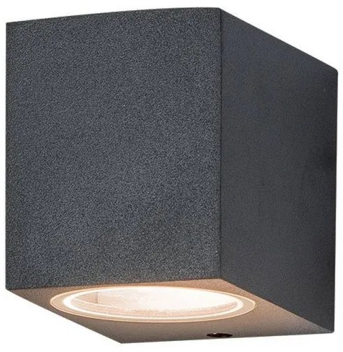 Απλίκα Φωτιστικό Τοίχου GU10 15W IP54 Zambelis-E123-Ανθρακί E123