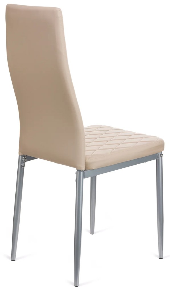 Καρέκλα Viva μέταλλο-PU cappucino-γκρι πόδι 42x48x98