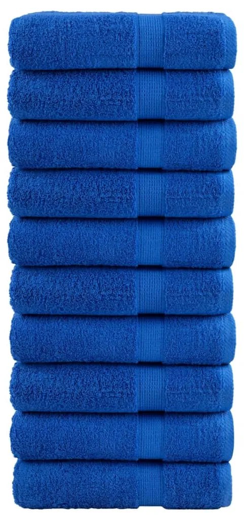vidaXL Πετσέτες Μπάνιου Premium SOLUND 10 Τεμ Μπλε 100x150εκ 600γρ/μ²