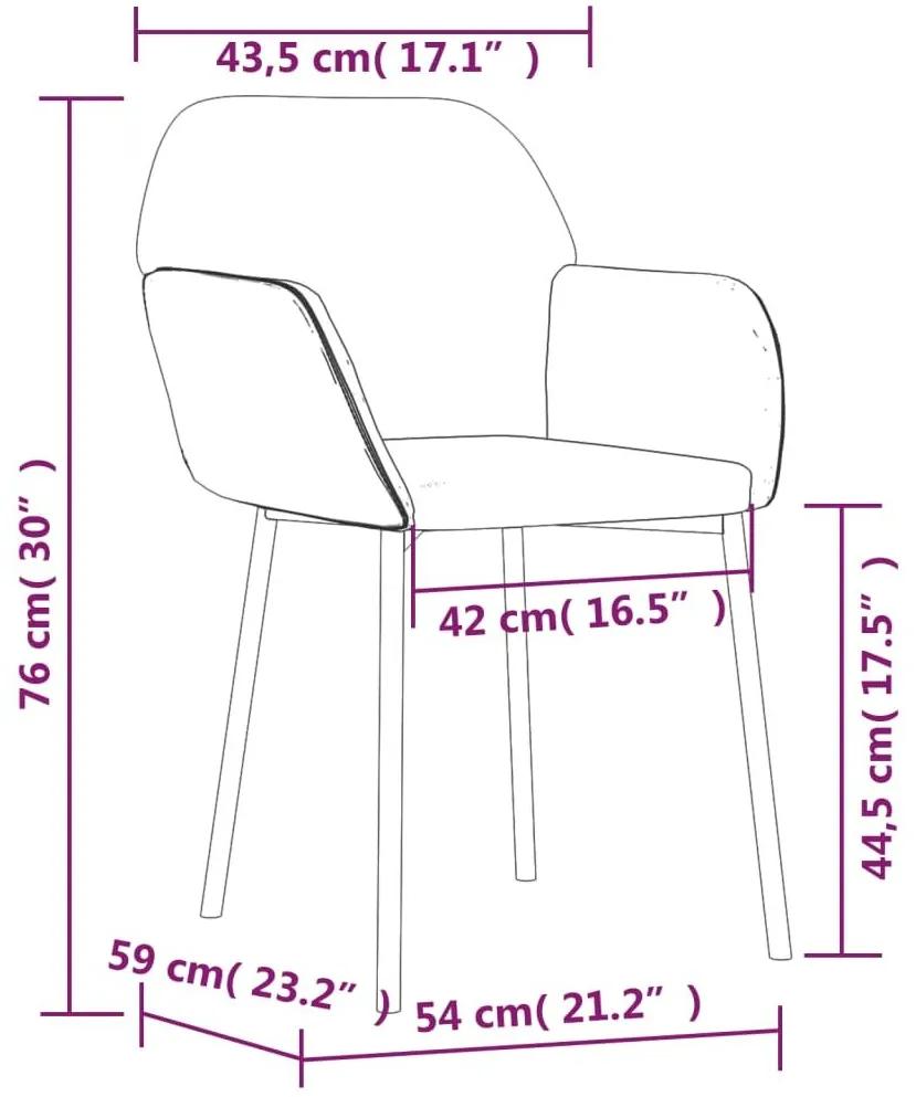 Καρέκλες Τραπεζαρίας 2 τεμ. Καφέ από Ύφασμα και Συνθετικό Δέρμα - Καφέ