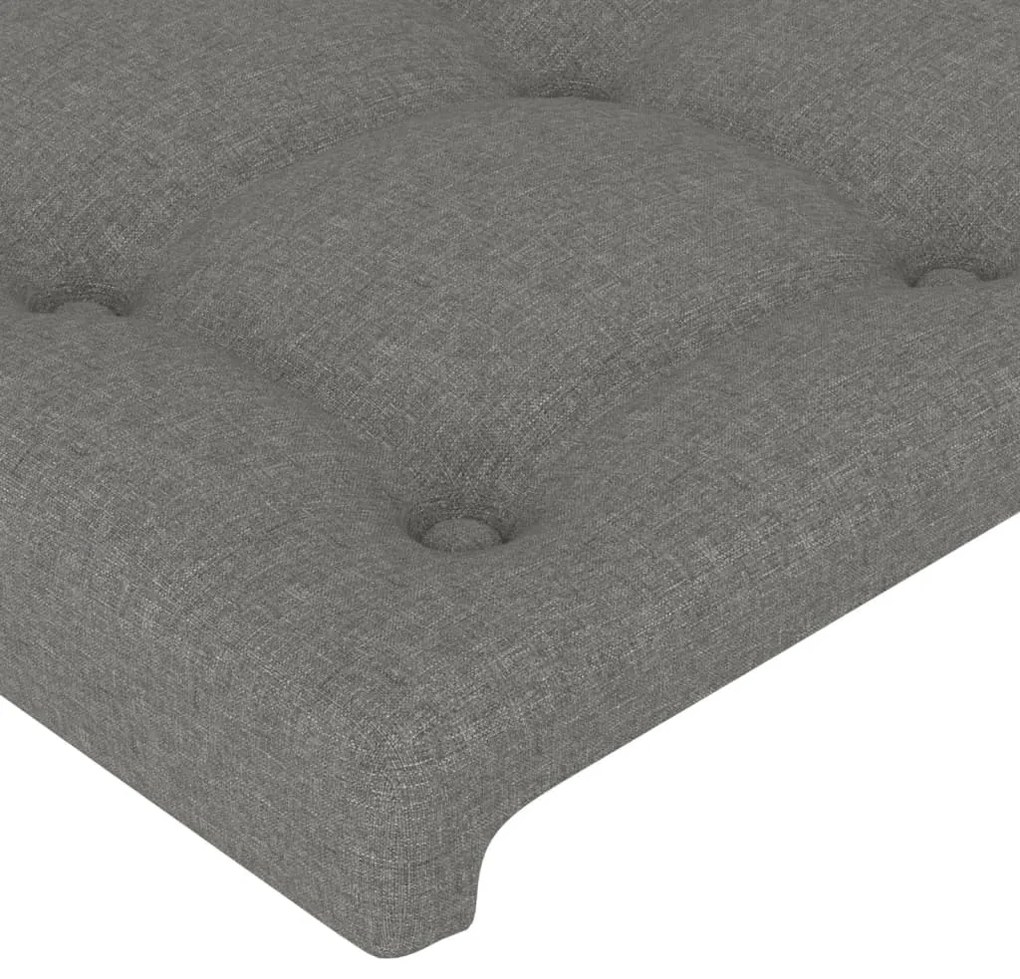 vidaXL Κεφαλάρι με Πτερύγια Σκούρο Γκρι 103x16x118/128 εκ. Υφασμάτινο