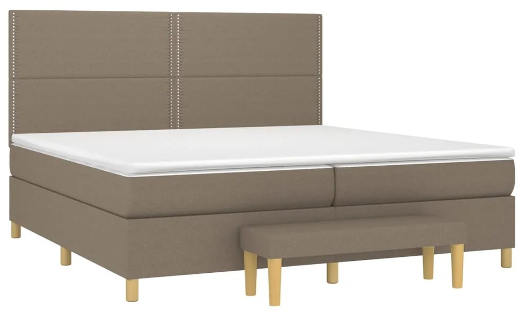 ΚΡΕΒΑΤΙ BOXSPRING ΜΕ ΣΤΡΩΜΑ TAUPE 200X200 ΕΚ. ΥΦΑΣΜΑΤΙΝΟ 3137105