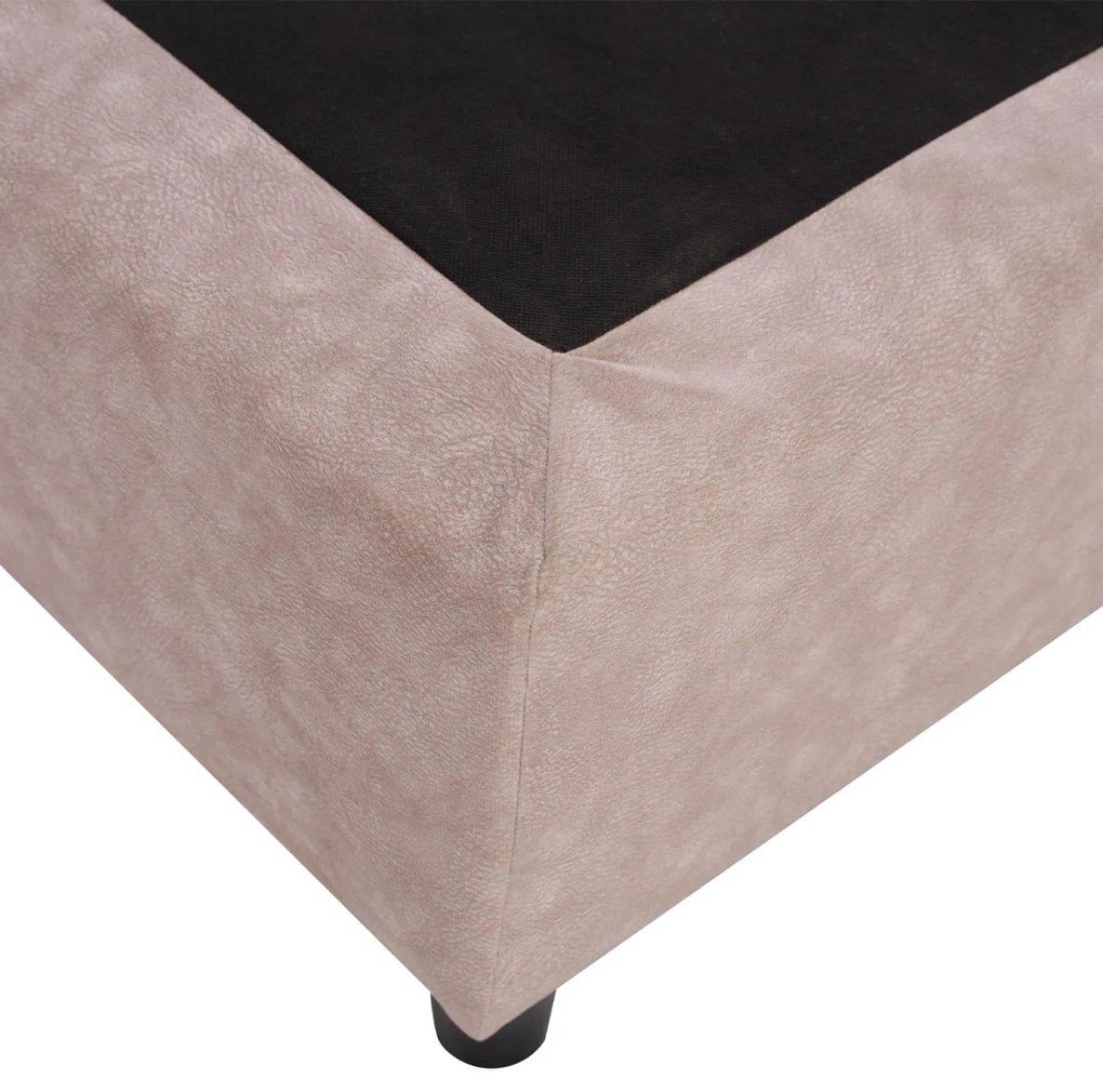 Επενδυμένο Κρεβάτι MALENA Ημίδιπλο Nubuck Μπέζ 120x200 εκ. 120x205x125 εκ.