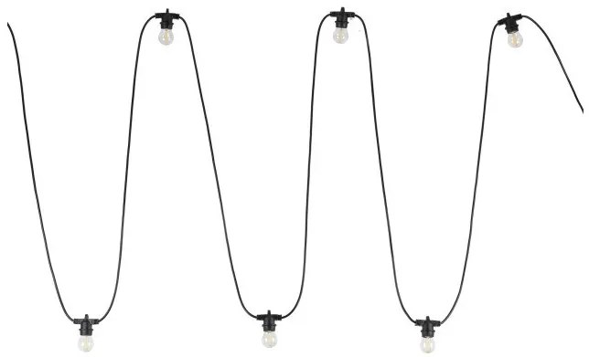 Διακοσμητική Γιρλάντα 10xE27 Μαύρο 11,5m IP65 Girlanda 10183 KT Lighting -10183-Μαύρο 10183