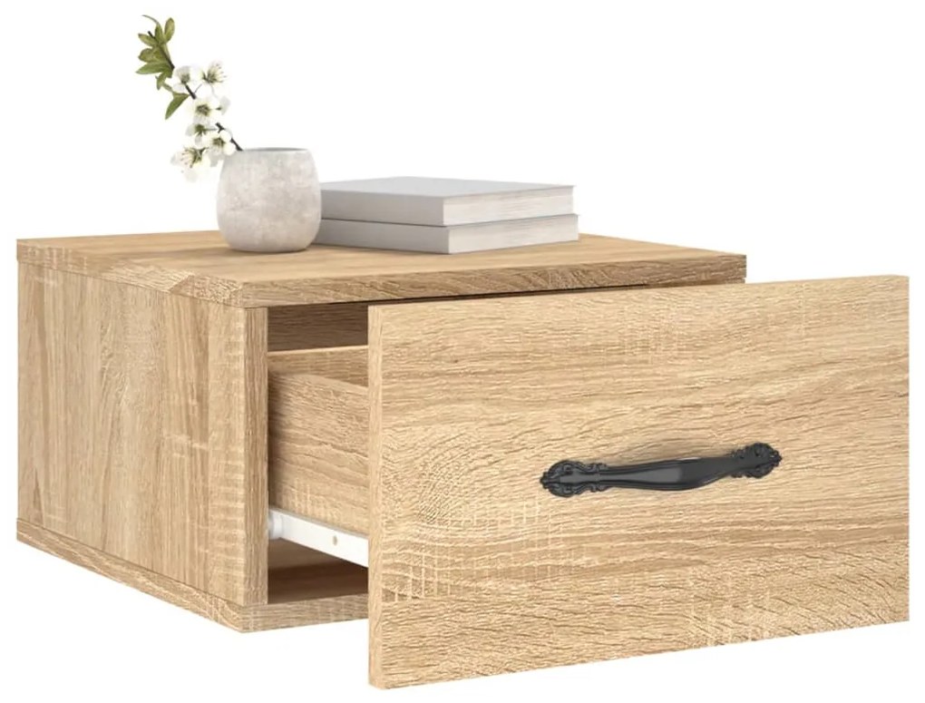 vidaXL Κομοδίνα Επιτοίχια Sonoma Δρυς 35 x 35 x 20 εκ.
