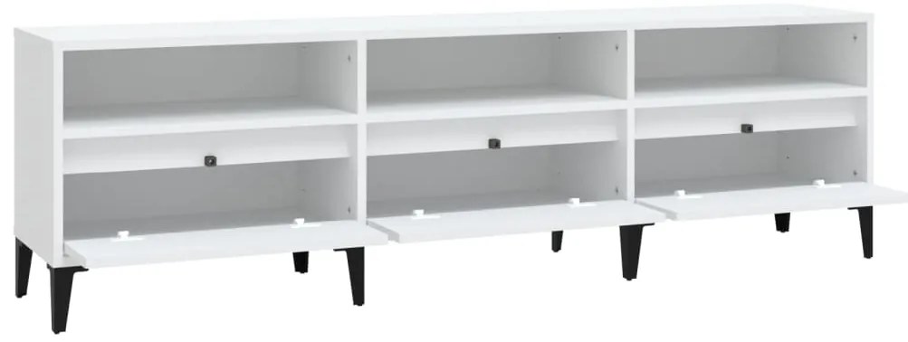 vidaXL Έπιπλο Τηλεόρασης Λευκό 150x30x44,5 εκ. Επεξεργασμένο Ξύλο