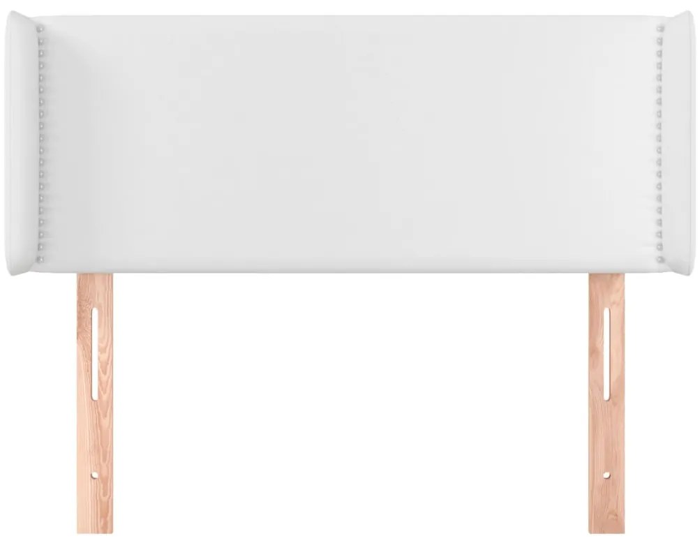 vidaXL Κεφαλάρι με Πτερύγια Λευκό 83x16x78/88 εκ. Συνθετικό Δέρμα