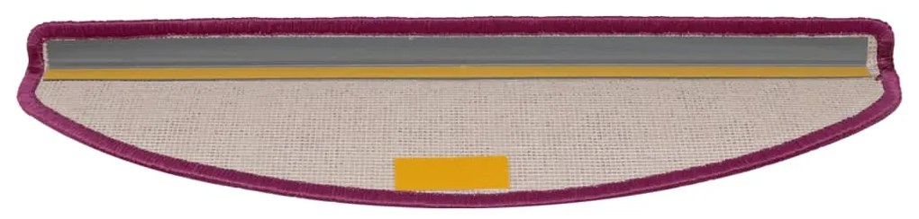 vidaXL Πατάκια Σκάλας Μοκέτα 15 τεμ. Ροζ 65 x 21 x 4 εκ.