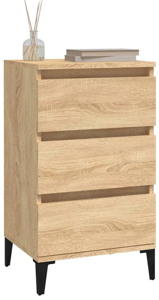 vidaXL Κομοδίνο Sonoma Δρυς 40x35x70 εκ. από Επεξεργασμένο Ξύλο