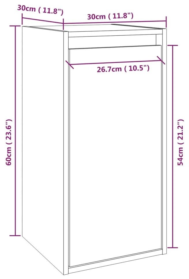 ΝΤΟΥΛΑΠΙ ΤΟΙΧΟΥ ΚΑΦΕ ΜΕΛΙ 30X30X60 ΕΚ. ΑΠΟ ΜΑΣΙΦ ΞΥΛΟ ΠΕΥΚΟΥ 813491