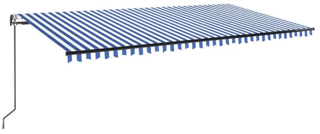 vidaXL Τέντα Συρόμενη Αυτόματη Μπλε / Λευκό 600x350 εκ.