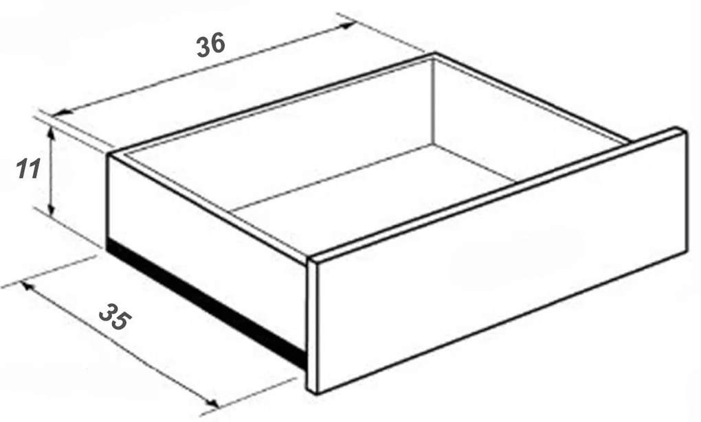 Ξύλινο Κομοδίνο BERINDA Light Artwood/Anthracite 45.4x40.4x42.7cm