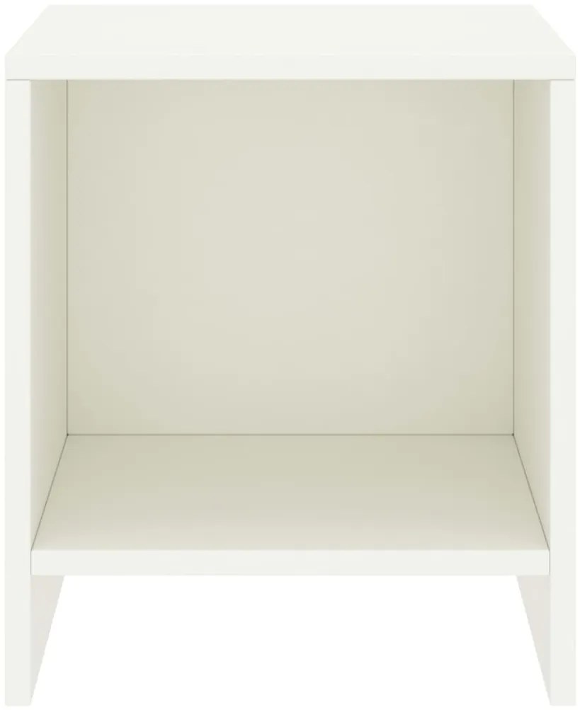 vidaXL Κομοδίνο Λευκό 35 x 30 x 40 εκ. Μασίφ Ξύλο Πεύκου